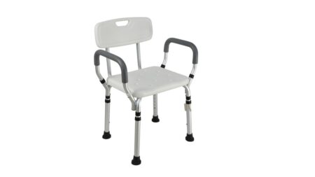 Silla de ducha con apoya brazos y Respaldo